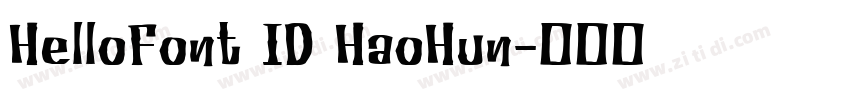 HelloFont ID HaoHun字体转换